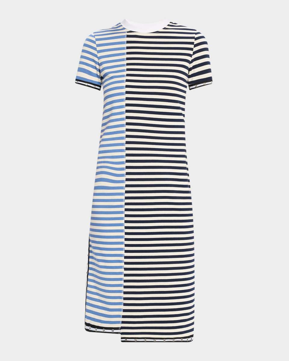 Short-Sleeve Patchwork T-Shirt Dress